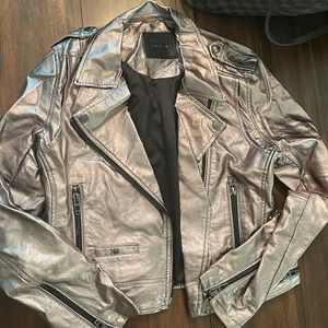 Blank nyc metallic motto jacket